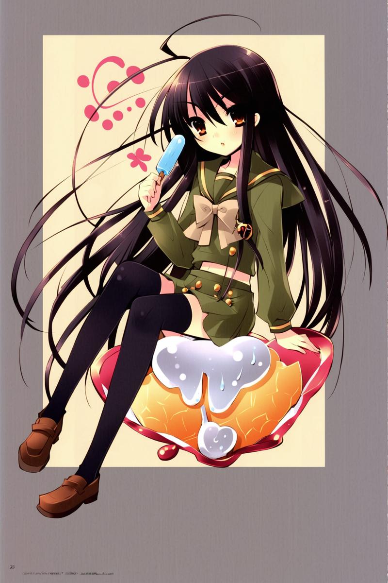 35108-2270111231-Itou Noizi Style,_1girl,shana,long hair,thighhighs,food,school uniform,solo,pendant,black hair,popsicle,alastor (shakugan no sha.png